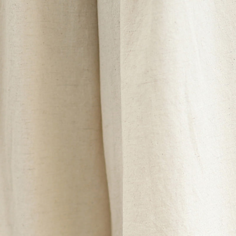 Pantalones de lino y algodón con bolsillos y pierna ancha para mujer, diseño de encaje sencillo, Buddha Stones Commute, longitud 7-8 - image 9