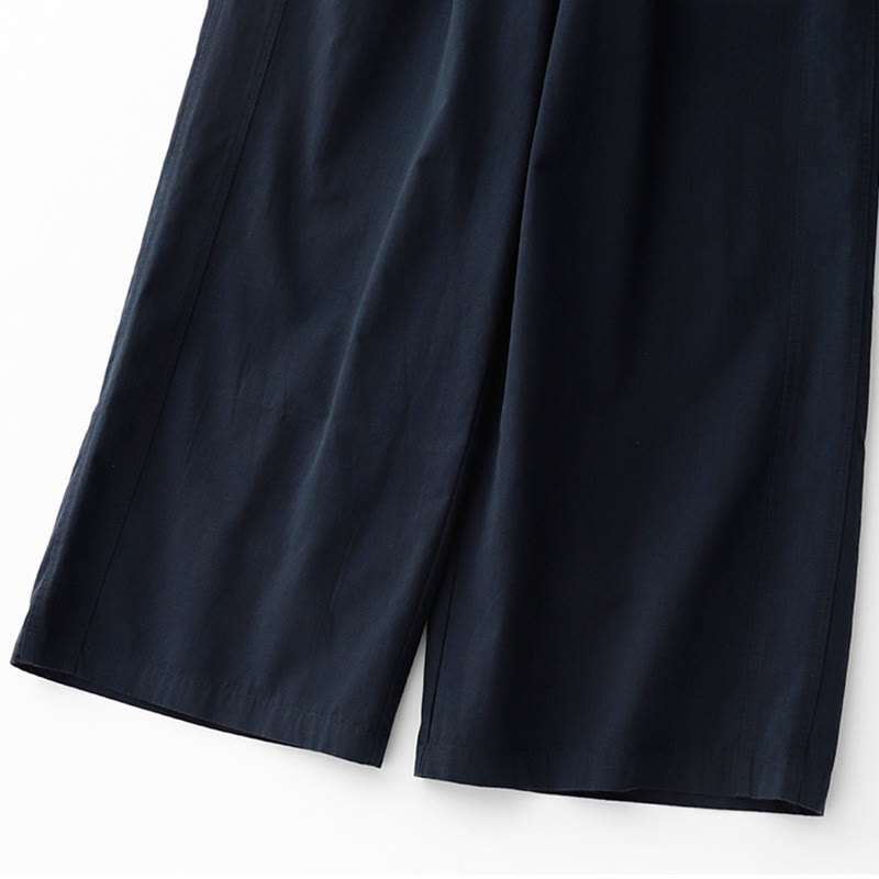Pantalones de lino y algodón de cintura alta para mujer, de Buddha Stones Spring Commute, con pernera ancha y bolsillos, de color liso - image 16