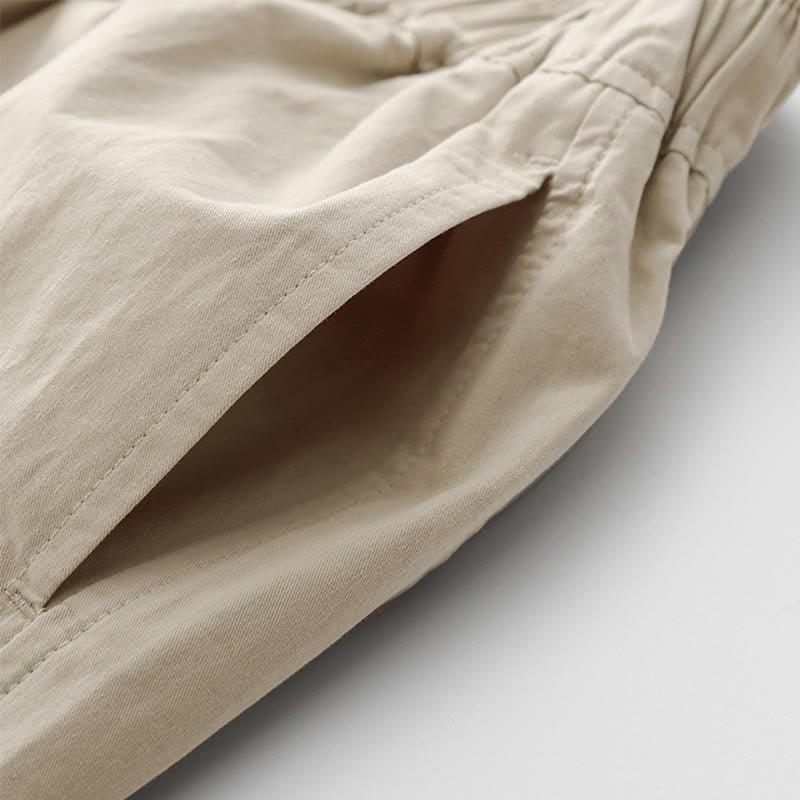 Pantalones de lino y algodón de cintura alta para mujer, de Buddha Stones Spring Commute, con pernera ancha y bolsillos, de color liso - image 6
