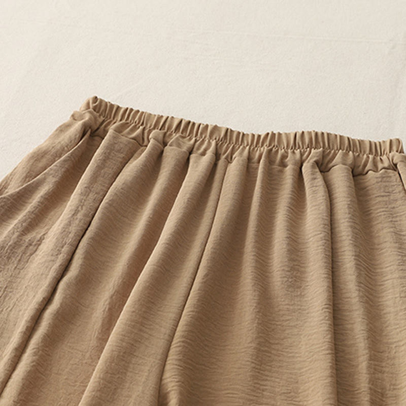 Pantalones casuales Buddha Stones Commute con diseño de botones de rana para mujer, de algodón y lino, de longitud 7-8, con bolsillos - image 15