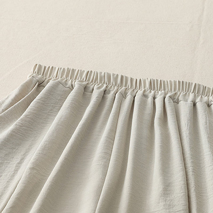 Pantalones casuales Buddha Stones Commute con diseño de botones de rana para mujer, de algodón y lino, de longitud 7-8, con bolsillos - image 2