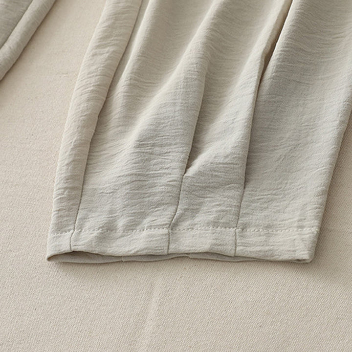 Pantalones casuales Buddha Stones Commute con diseño de botones de rana para mujer, de algodón y lino, de longitud 7-8, con bolsillos - image 8