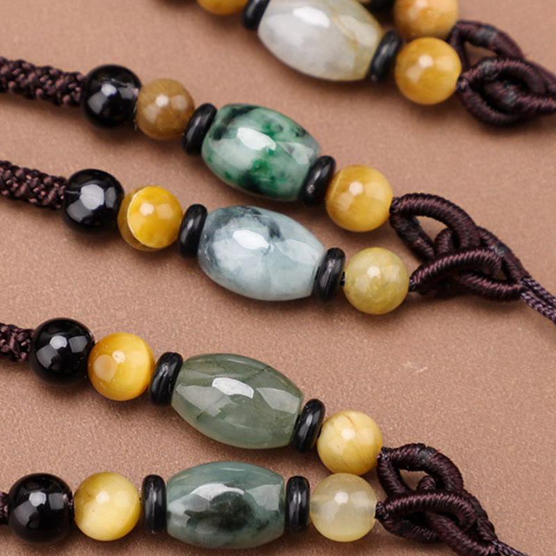 Buddha Stones Collar con colgante de cuerda de cobre y latón con el símbolo de la suerte y la fortuna. - image 2