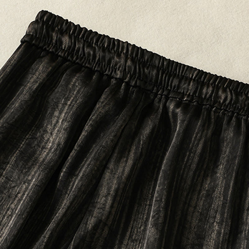 Pantalones casuales con cordón ajustable y bolsillos hasta el tobillo para mujer con estampado artístico de líneas verticales de Buddha Stones - image 13