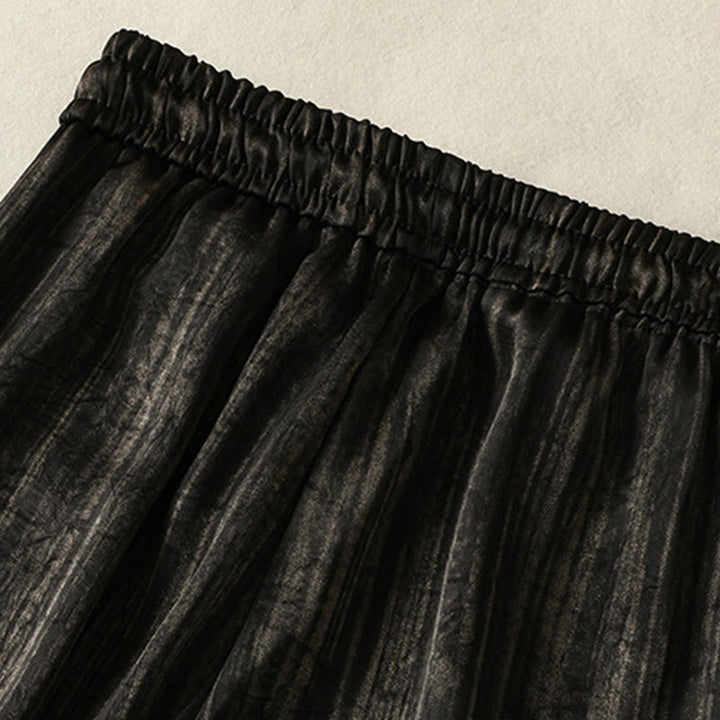 Pantalones casuales con cordón ajustable y bolsillos hasta el tobillo para mujer con estampado artístico de líneas verticales de Buddha Stones - image 13