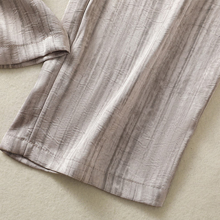 Pantalones casuales con cordón ajustable y bolsillos hasta el tobillo para mujer con estampado artístico de líneas verticales de Buddha Stones - image 22