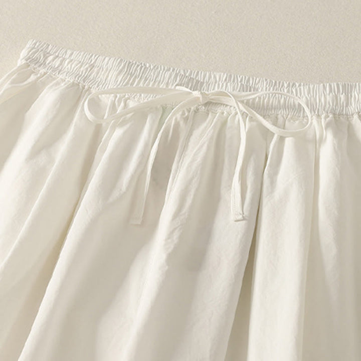 Pantalones de algodón para mujer con diseño de patchwork, dobladillo con volantes y bolsillos, hasta el tobillo y cordón Buddha Stones . - image 8