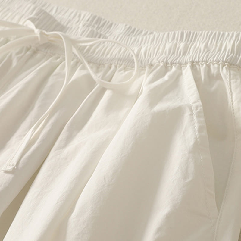 Pantalones de algodón para mujer con diseño de patchwork, dobladillo con volantes y bolsillos, hasta el tobillo y cordón Buddha Stones . - image 7