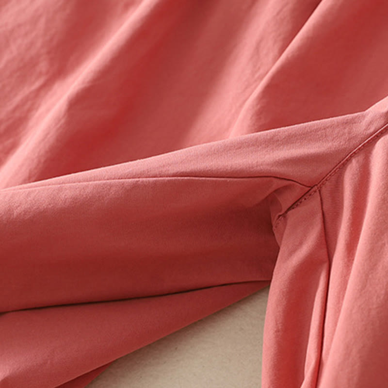 Pantalones de algodón para mujer con diseño de patchwork, dobladillo con volantes y bolsillos, hasta el tobillo y cordón Buddha Stones . - image 3