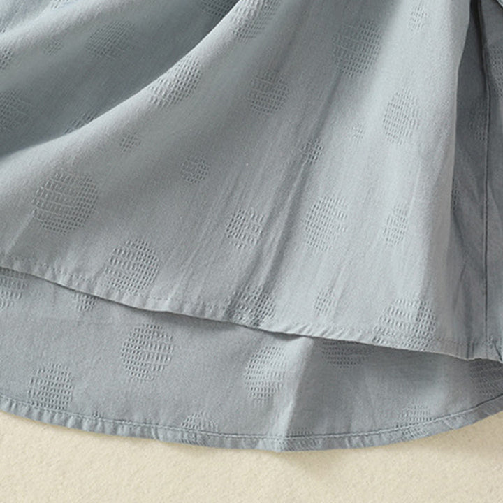 Camisa holgada de algodón de manga corta para mujer con cuello redondo y diseño de Buddha Stones - image 2