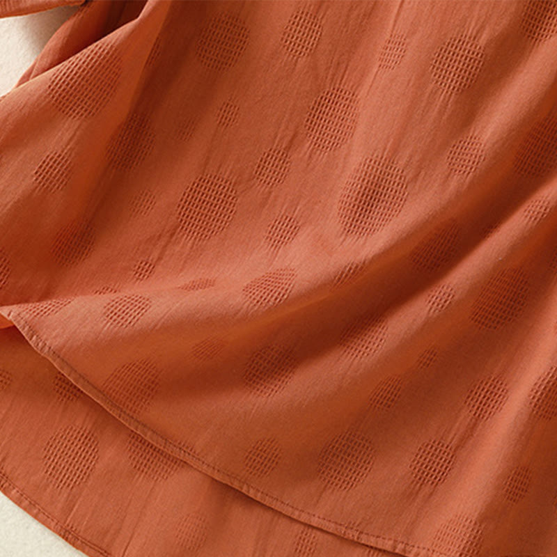 Camisa holgada de algodón de manga corta para mujer con cuello redondo y diseño de Buddha Stones - image 10