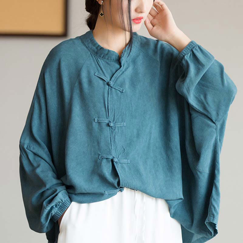 Camisa de manga larga con botones de rana y Buddha Stones, Top de meditación Zen Tai Chi, chaqueta de ropa Hanfu - image 7