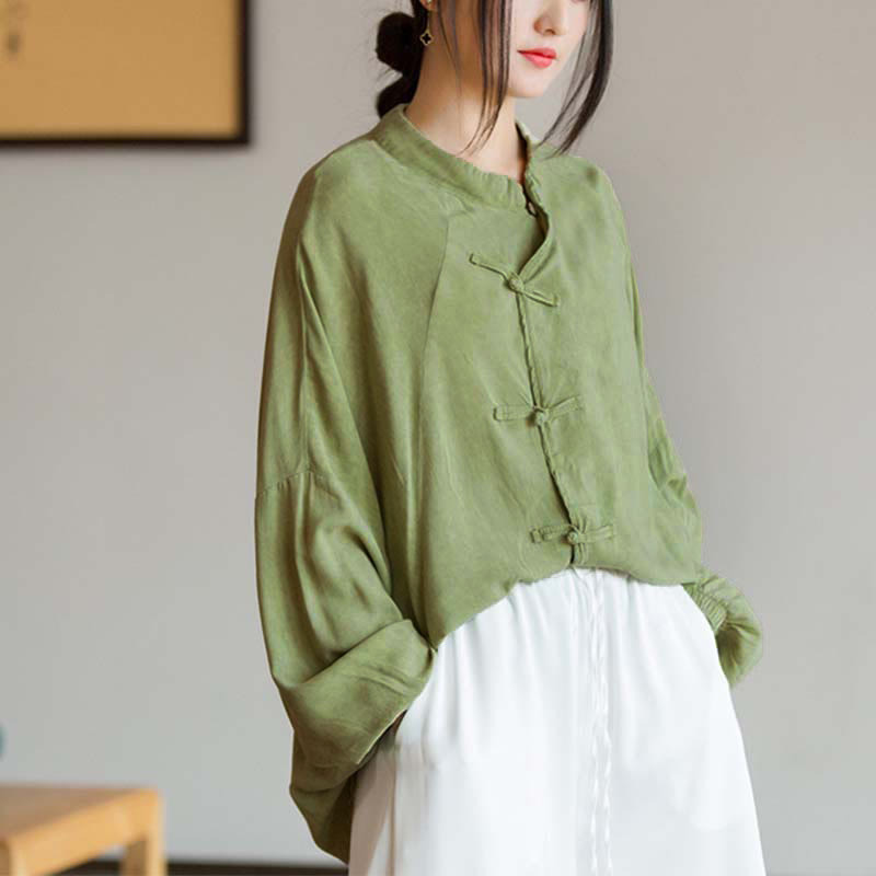 Camisa de manga larga con botones de rana y Buddha Stones, Top de meditación Zen Tai Chi, chaqueta de ropa Hanfu - image 14