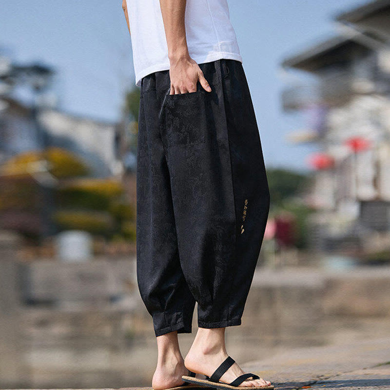 Pantalones con cordón ajustable y bolsillos para hombre, diseño de personajes de verano con Buddha Stones, bordados, talla 7-8 - image 3