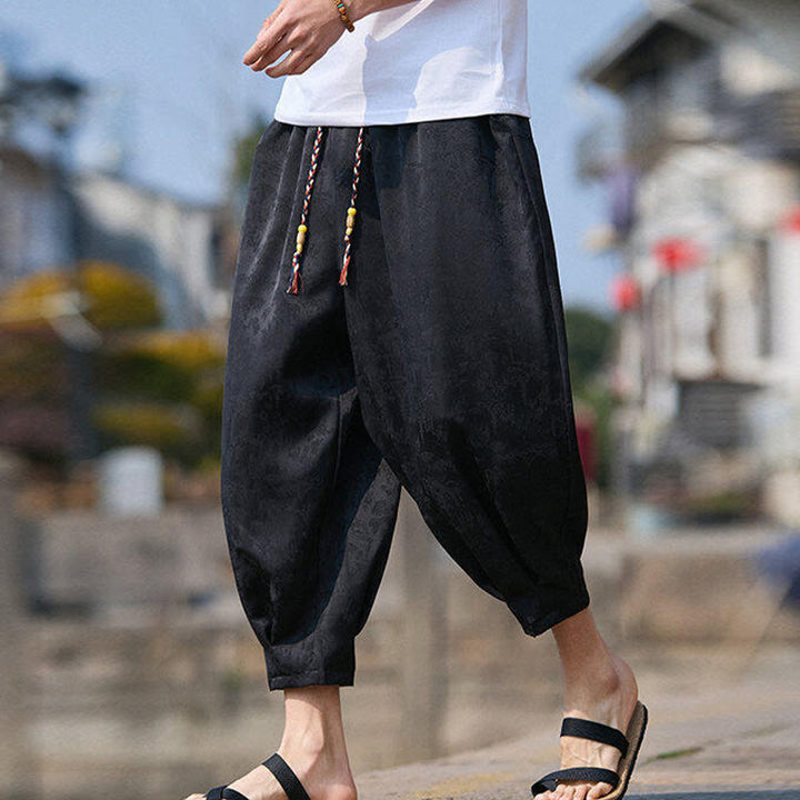 Pantalones con cordón ajustable y bolsillos para hombre, diseño de personajes de verano con Buddha Stones, bordados, talla 7-8 - image 4