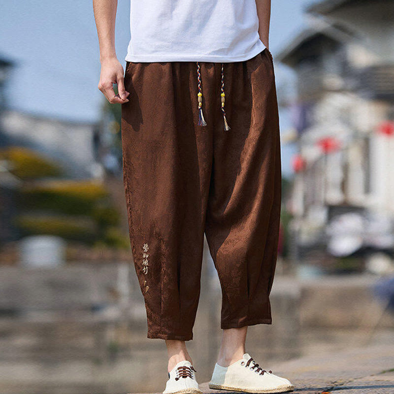 Pantalones con cordón ajustable y bolsillos para hombre, diseño de personajes de verano con Buddha Stones, bordados, talla 7-8 - image 13