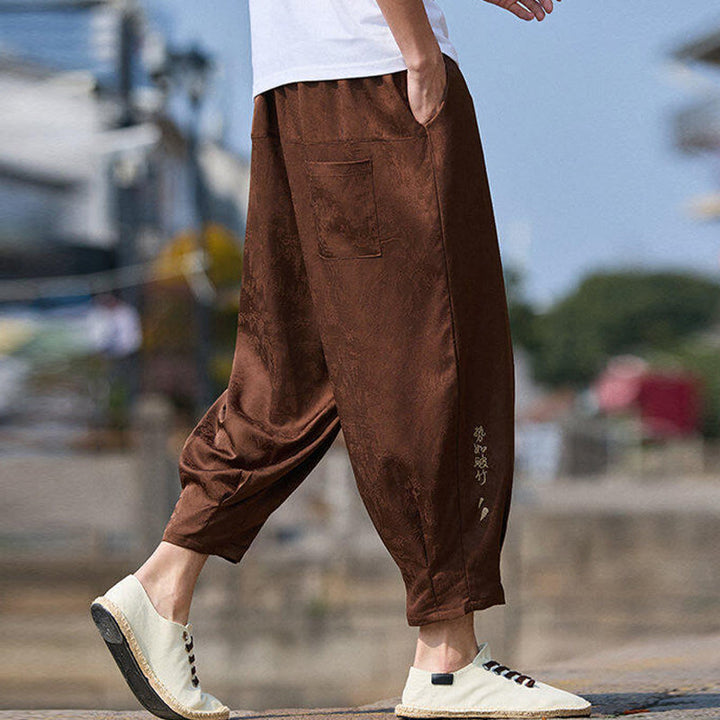 Pantalones con cordón ajustable y bolsillos para hombre, diseño de personajes de verano con Buddha Stones, bordados, talla 7-8 - image 10