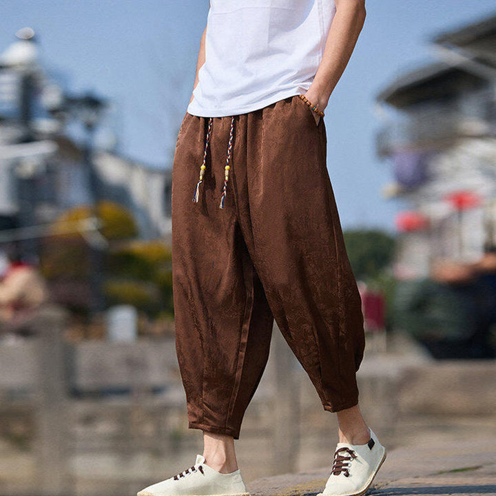 Pantalones con cordón ajustable y bolsillos para hombre, diseño de personajes de verano con Buddha Stones, bordados, talla 7-8 - image 14