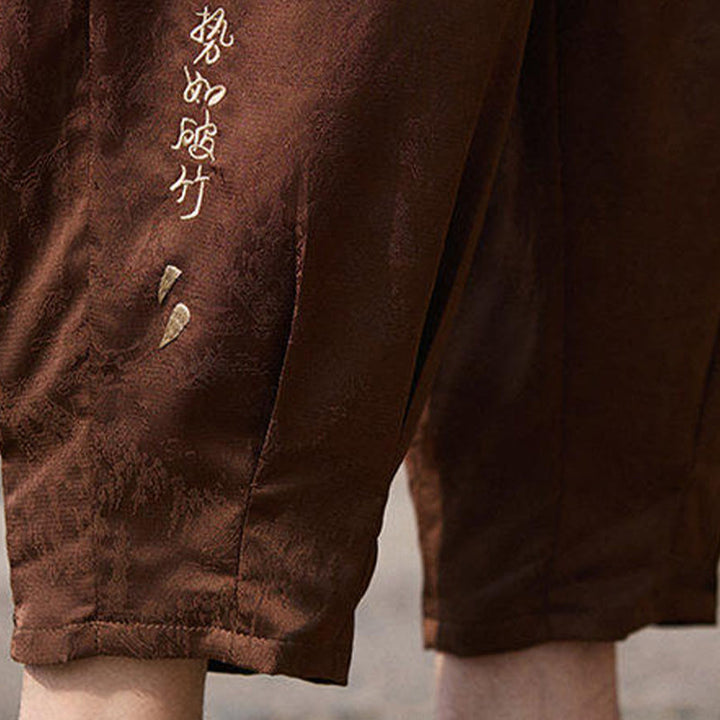 Pantalones con cordón ajustable y bolsillos para hombre, diseño de personajes de verano con Buddha Stones, bordados, talla 7-8 - image 19