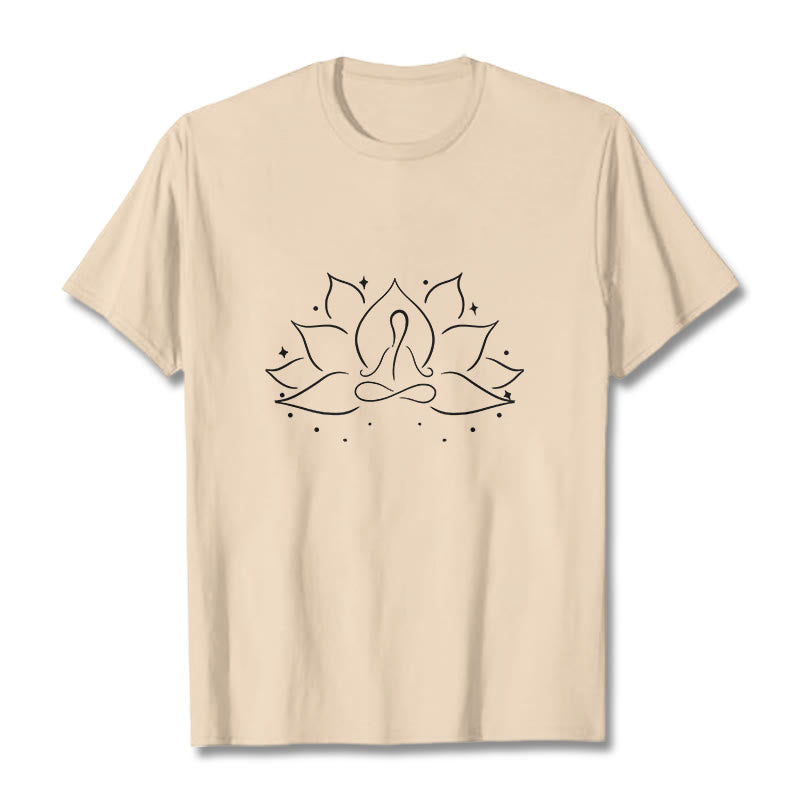 Camiseta con diseño de flor de loto y Buddha Stones para meditación y yoga - Sopa de mariscos - 2XL - image 10