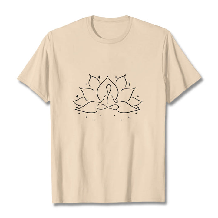 Camiseta con diseño de flor de loto y Buddha Stones para meditación y yoga - Sopa de mariscos - 2XL - image 10
