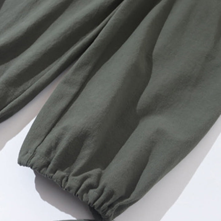 Conjunto de 2 Buddha Stones de traje Tang con diseño de rana y botones, camisa y pantalones con bolsillos, de algodón y lino, para meditación de hombre.