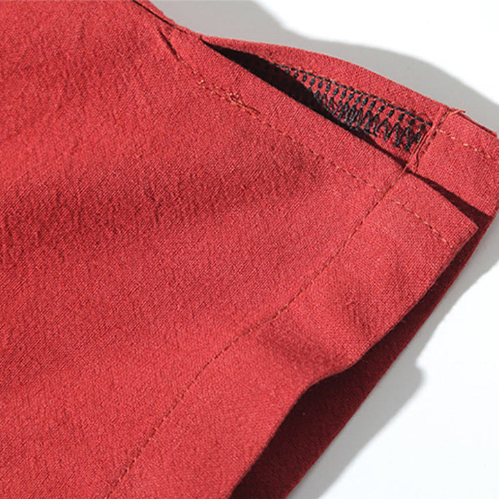 Chaqueta tipo kimono para hombre, de lino y algodón, con bordado de Buddha Stones y grullas blancas voladoras. - image 11