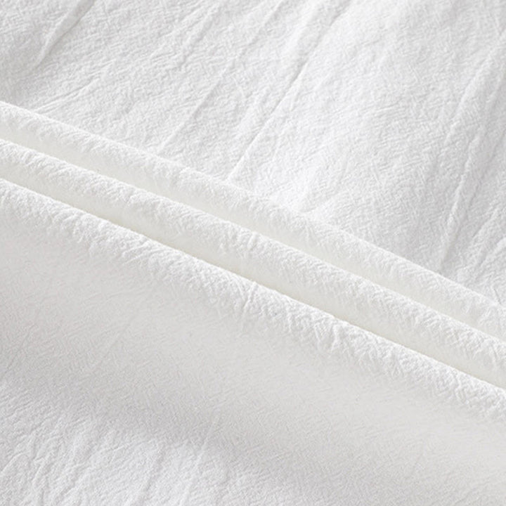 Camisa de lino y algodón de manga corta con botones para hombre, de verano, con estampado de Buddha Stones - image 15