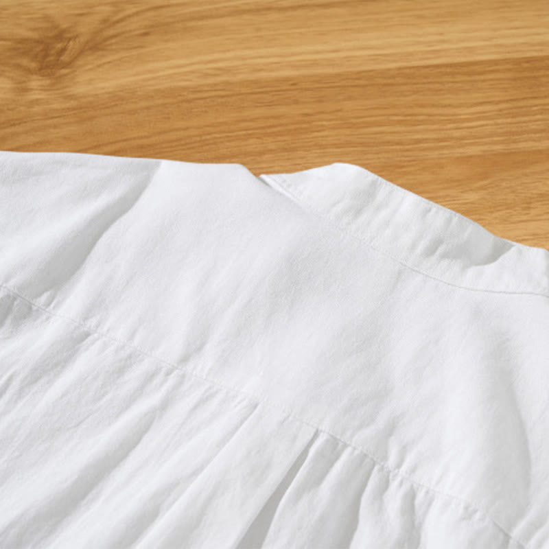 Camisa de algodón de manga corta con botones y estampado de Buddha Stones para hombre, de verano, lisa - image 18