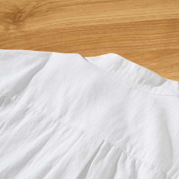 Camisa de algodón de manga corta con botones y estampado de Buddha Stones para hombre, de verano, lisa - image 18