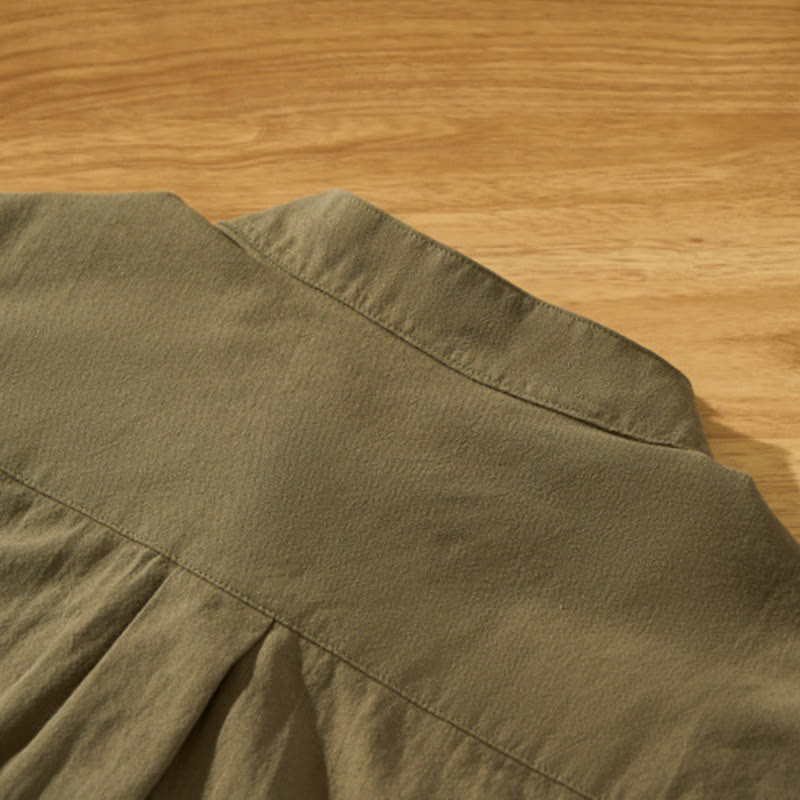 Camisa de algodón de manga corta con botones y estampado de Buddha Stones para hombre, de verano, lisa - image 29