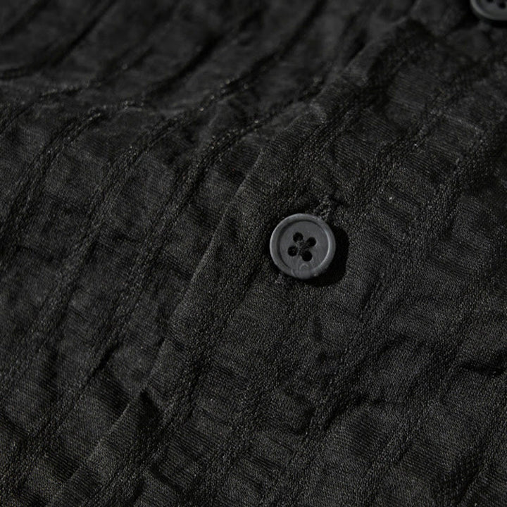 Camisa de manga corta de tencel con botones y diseño transpirable de Buddha Stones para hombre, de verano - image 23