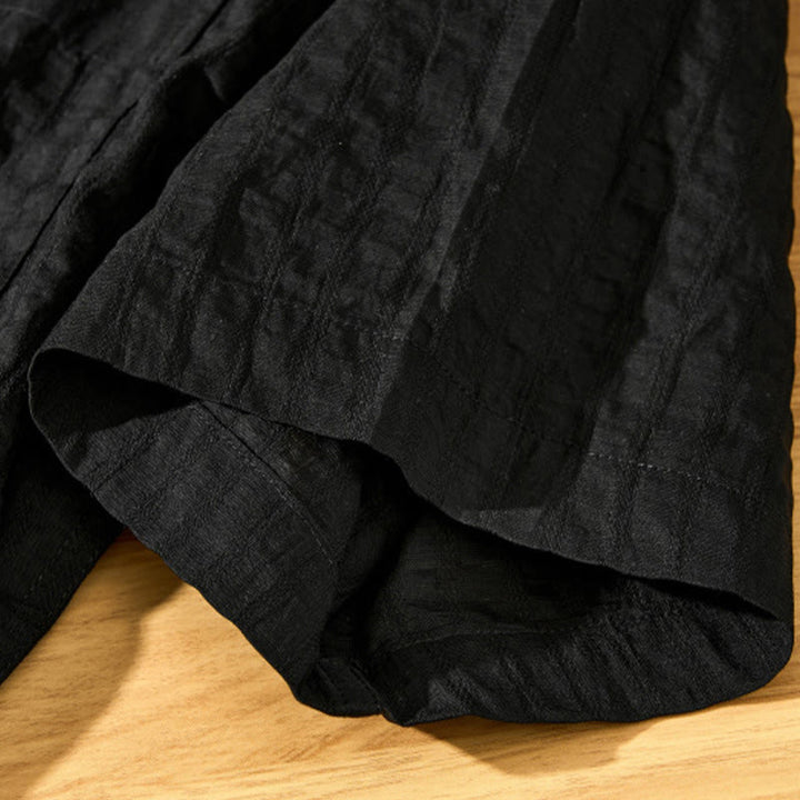 Camisa de manga corta de tencel con botones y diseño transpirable de Buddha Stones para hombre, de verano - image 24