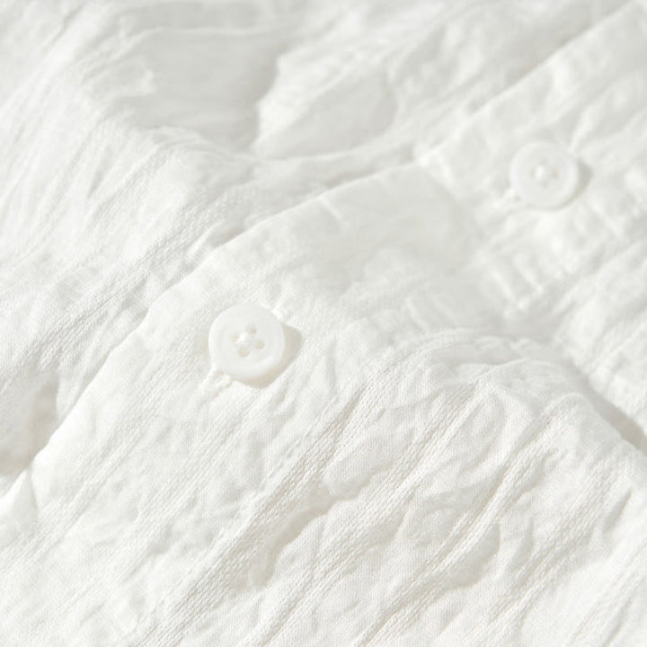 Camisa de manga corta de tencel con botones y diseño transpirable de Buddha Stones para hombre, de verano - image 17