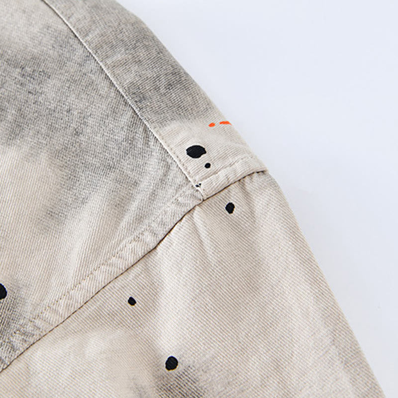 Camisa de algodón de manga corta con botones para hombre, con estampado de tinta de verano y Buddha Stones - image 5