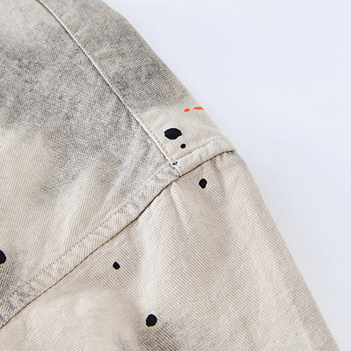 Camisa de algodón de manga corta con botones para hombre, con estampado de tinta de verano y Buddha Stones - image 5