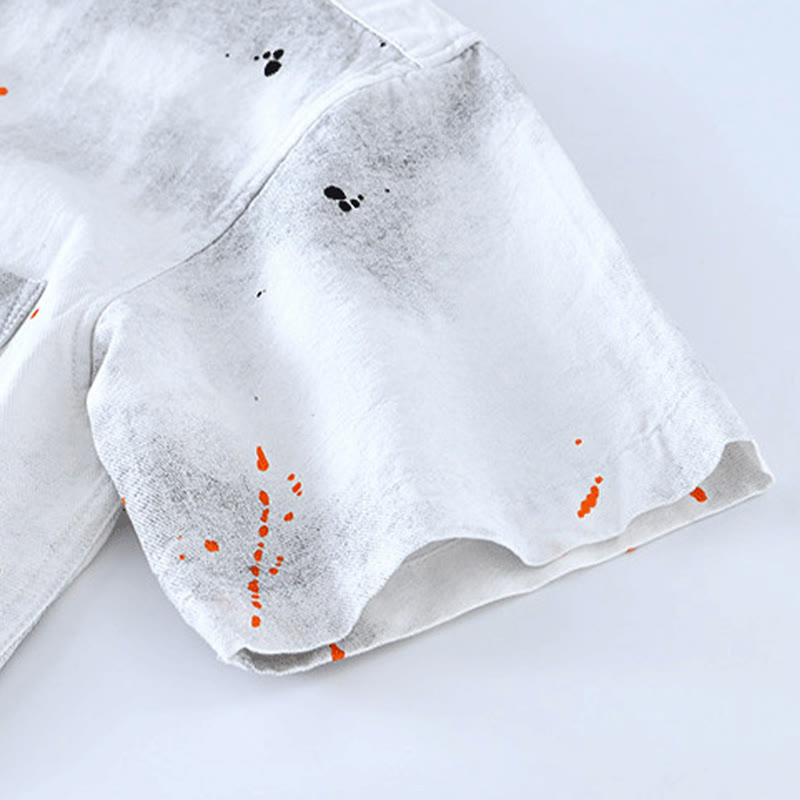 Camisa de algodón de manga corta con botones para hombre, con estampado de tinta de verano y Buddha Stones - image 15