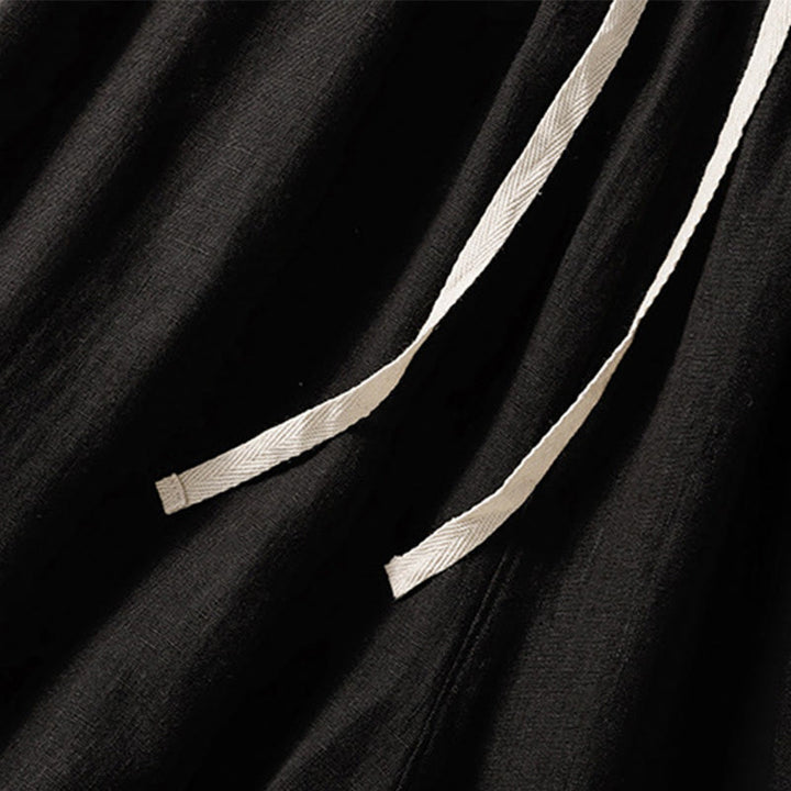 Pantalones casuales de algodón con diseño de cordón y Buddha Stones para mujer, de largo 7-8, con bolsillos - image 16