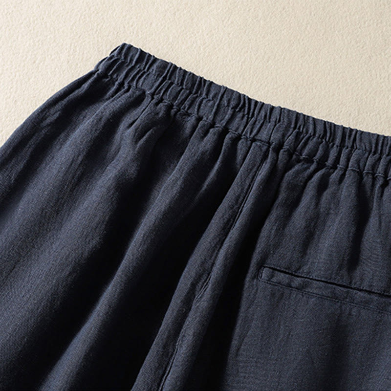 Pantalones casuales de algodón con diseño de cordón y Buddha Stones para mujer, de largo 7-8, con bolsillos - image 6