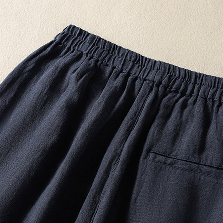 Pantalones casuales de algodón con diseño de cordón y Buddha Stones para mujer, de largo 7-8, con bolsillos - image 6