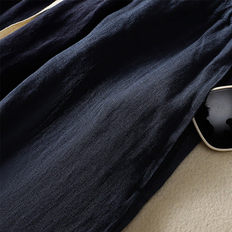 Pantalones casuales de algodón con diseño de cordón y Buddha Stones para mujer, de largo 7-8, con bolsillos - image 7