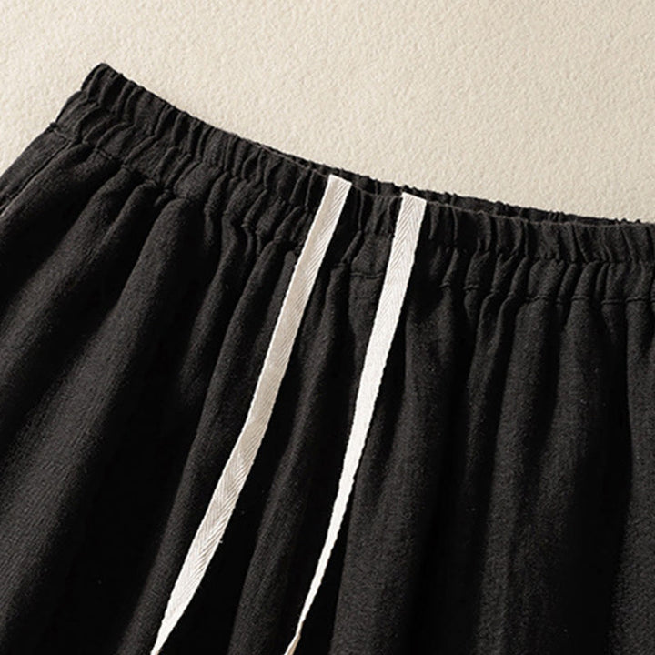 Pantalones casuales de algodón con diseño de cordón y Buddha Stones para mujer, de largo 7-8, con bolsillos - image 15