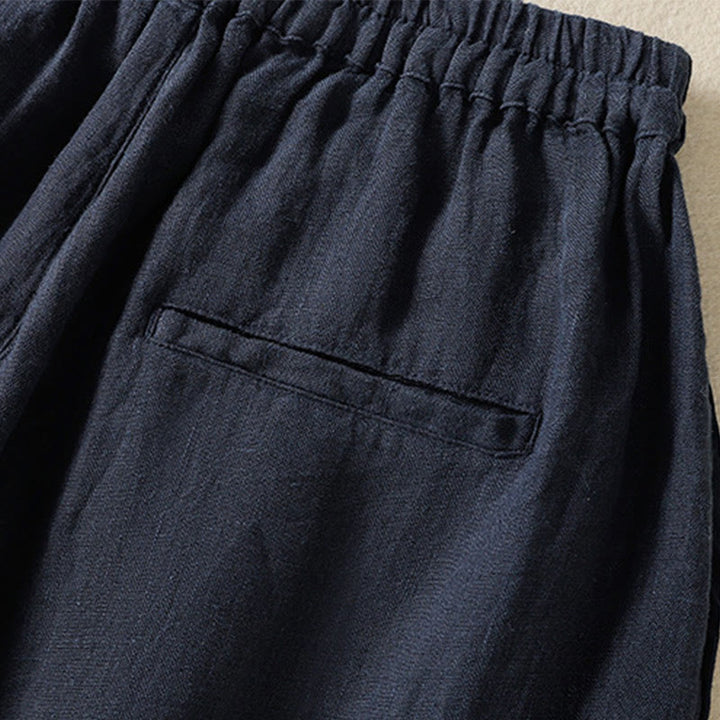 Pantalones casuales de algodón con diseño de cordón y Buddha Stones para mujer, de largo 7-8, con bolsillos - image 5