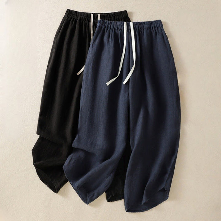 Pantalones casuales de algodón con diseño de cordón y Buddha Stones para mujer, de largo 7-8, con bolsillos - image 20