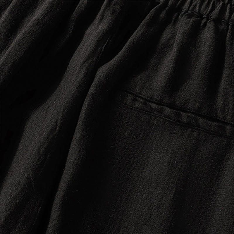 Pantalones casuales de algodón con diseño de cordón y Buddha Stones para mujer, de largo 7-8, con bolsillos - image 18