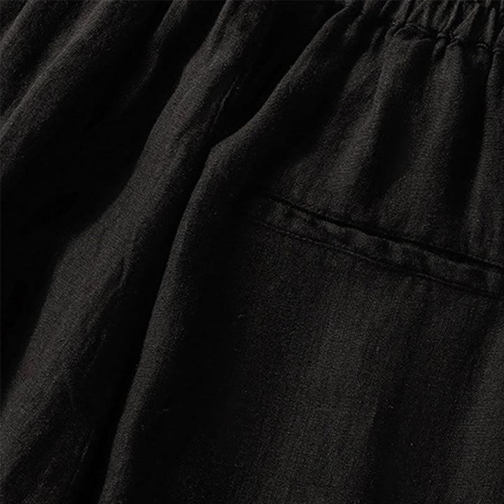 Pantalones casuales de algodón con diseño de cordón y Buddha Stones para mujer, de largo 7-8, con bolsillos - image 18