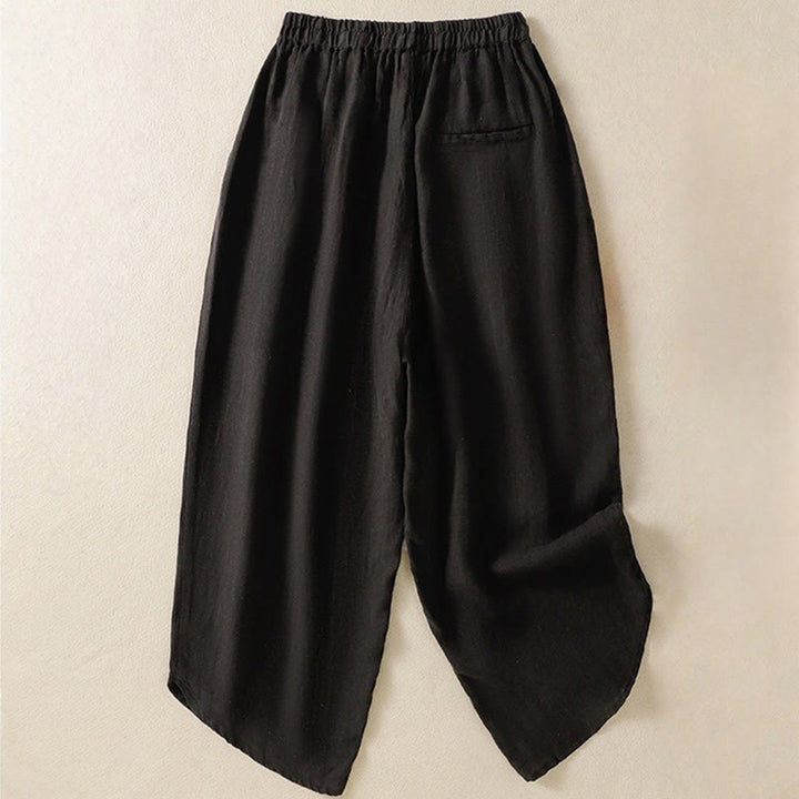 Pantalones casuales de algodón con diseño de cordón y Buddha Stones para mujer, de largo 7-8, con bolsillos - image 13