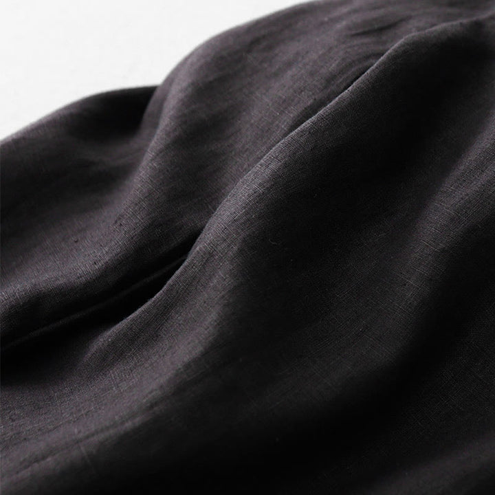 Pantalones casuales de Buddha Stones con cintura alta, volantes y cordón ajustable para mujer, con bolsillos y pernera ancha. - image 21