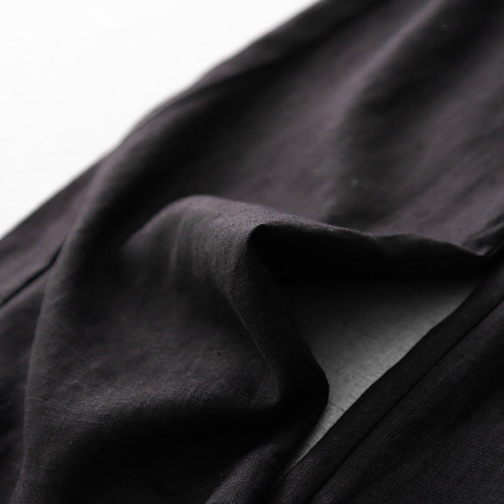 Pantalones casuales de Buddha Stones con cintura alta, volantes y cordón ajustable para mujer, con bolsillos y pernera ancha. - image 22