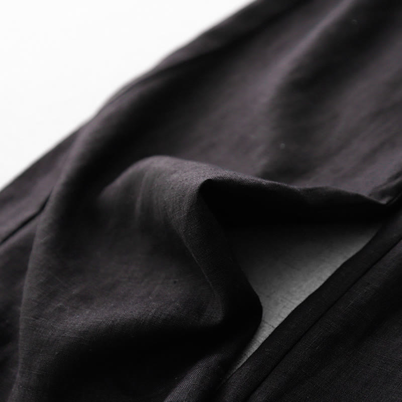Pantalones casuales de Buddha Stones con cintura alta, volantes y cordón ajustable para mujer, con bolsillos y pernera ancha. - image 22